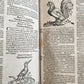 1665 OECONOMIA ILLUSTRATED antique hunting fishing livestock breeding PIGSKIN