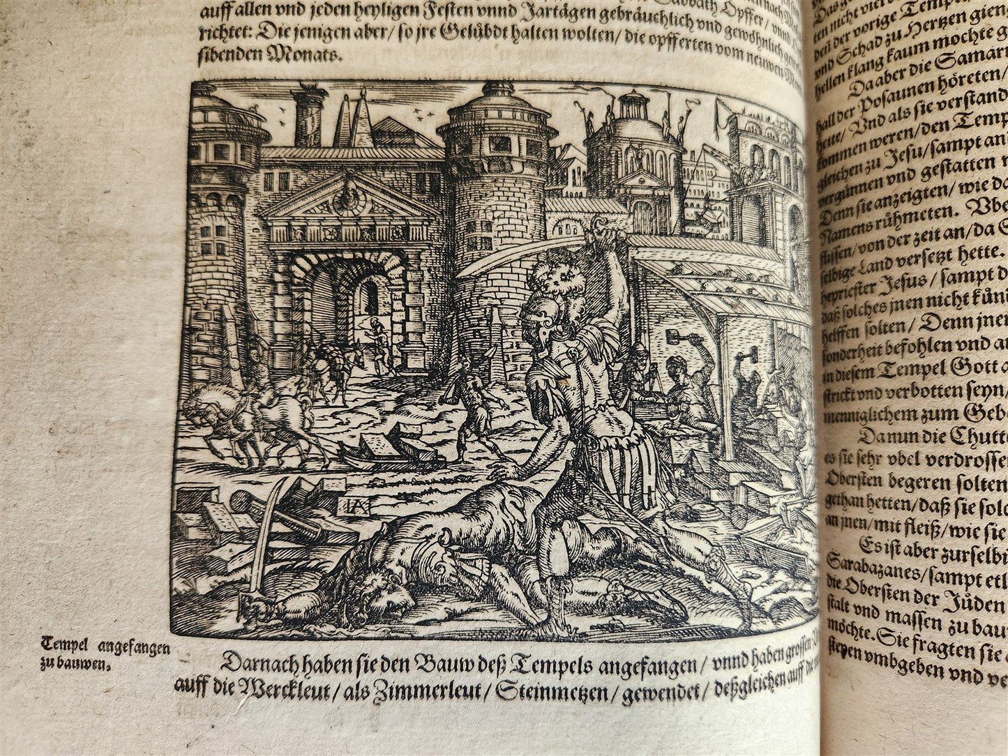 1587 JEWISH WARS by JOSEPHUS FLAVIUS in GERMAN antique 16th c. ILLUSTRATED FOLIO