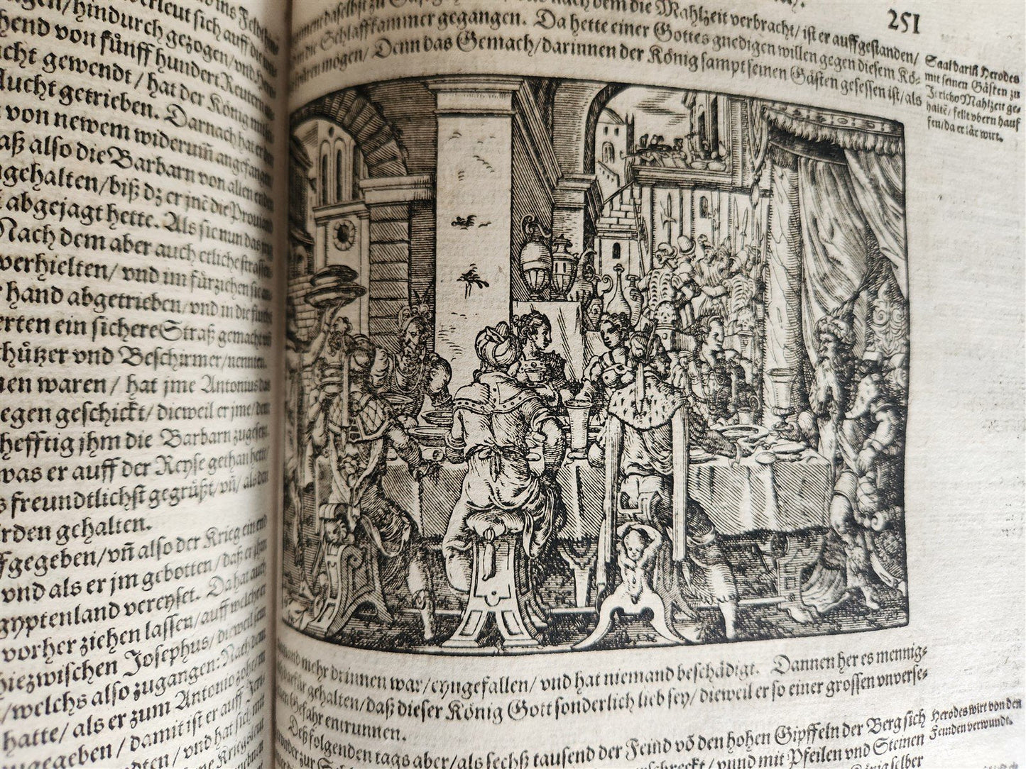 1587 JEWISH WARS by JOSEPHUS FLAVIUS in GERMAN antique 16th c. ILLUSTRATED FOLIO