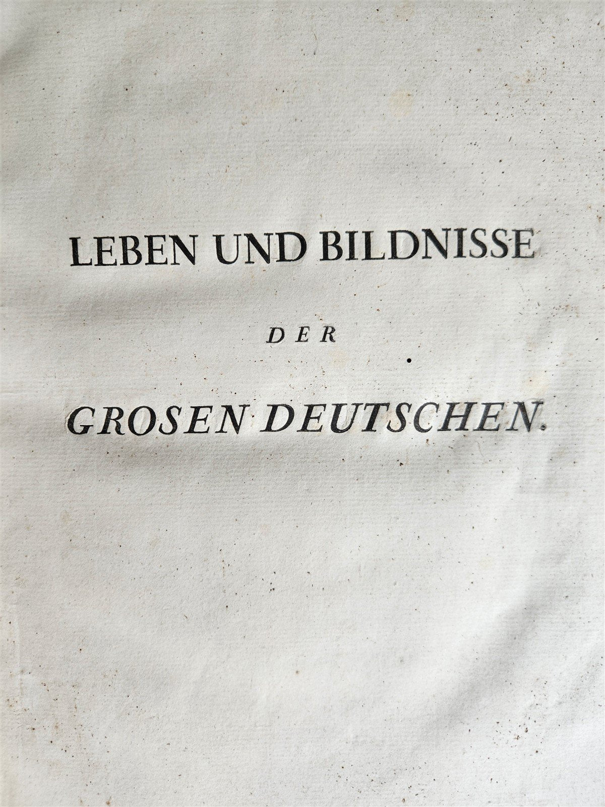 1785 LIVES & PORTRAITS of GREAT GERMANS antique ILLUSTRATED FOLIO