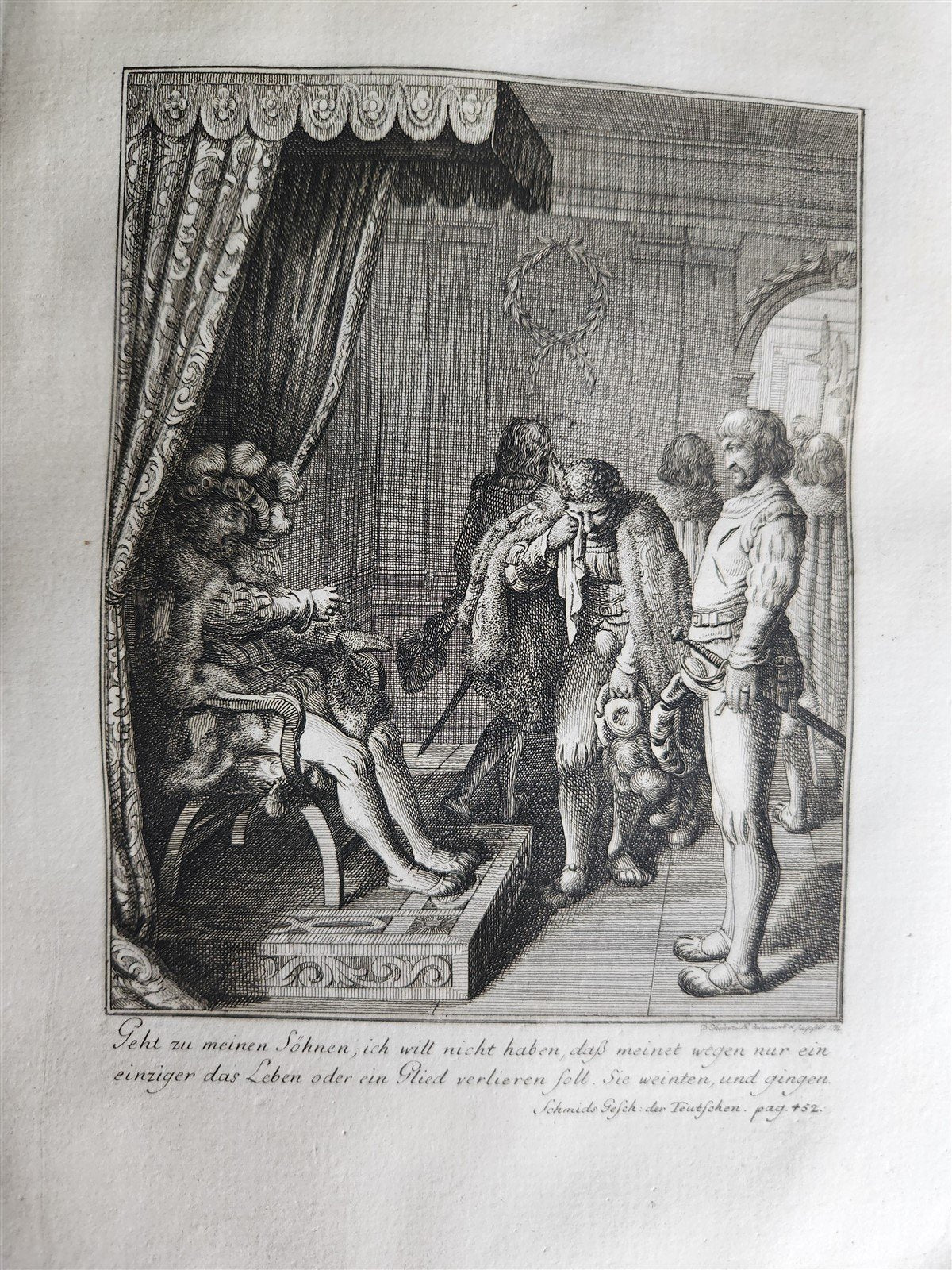 1785 LIVES & PORTRAITS of GREAT GERMANS antique ILLUSTRATED FOLIO