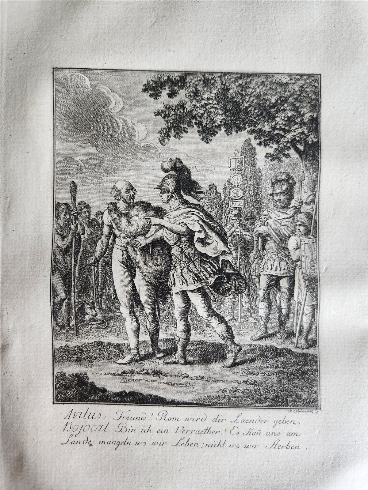 1785 LIVES & PORTRAITS of GREAT GERMANS antique ILLUSTRATED FOLIO