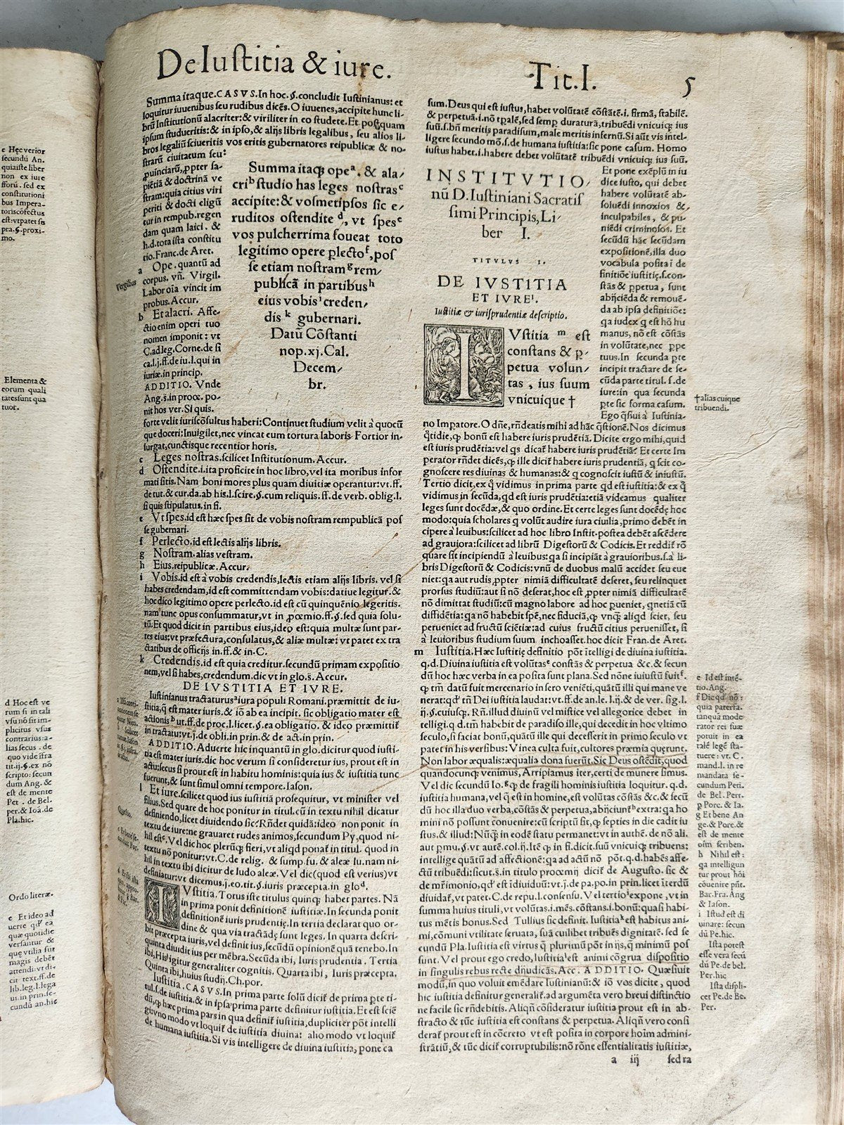 1548 JUSTINIAN Institutiones imperatoris semper maximi antique FOLIO