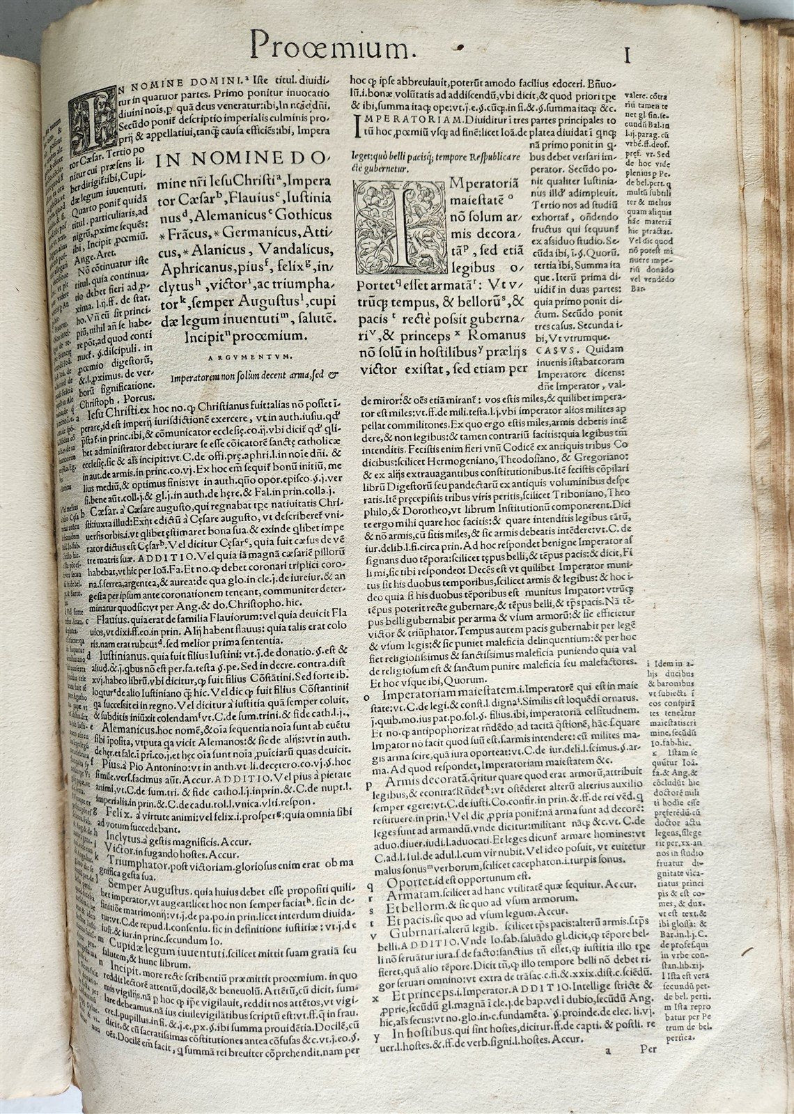 1548 JUSTINIAN Institutiones imperatoris semper maximi antique FOLIO