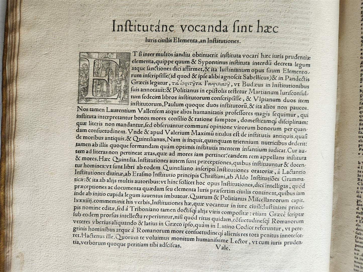 1548 JUSTINIAN Institutiones imperatoris semper maximi antique FOLIO