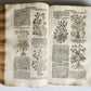 1696 HERBAL BOOK Theatrum botanicum antique ILLUSTRATED FOLIO 1200 woodcuts