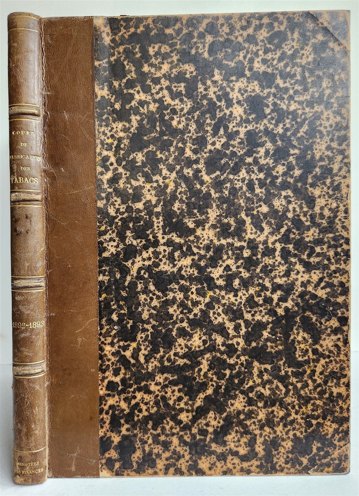 1893 TOBACCO FABRICATION COURSE antique FRENCH MANUSCRIPT COLLOTYPE illustrated