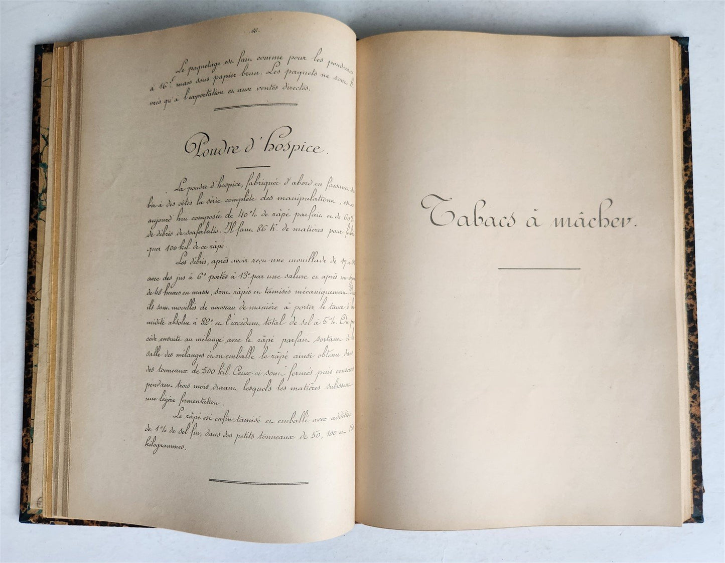 1893 TOBACCO FABRICATION COURSE antique FRENCH MANUSCRIPT COLLOTYPE illustrated