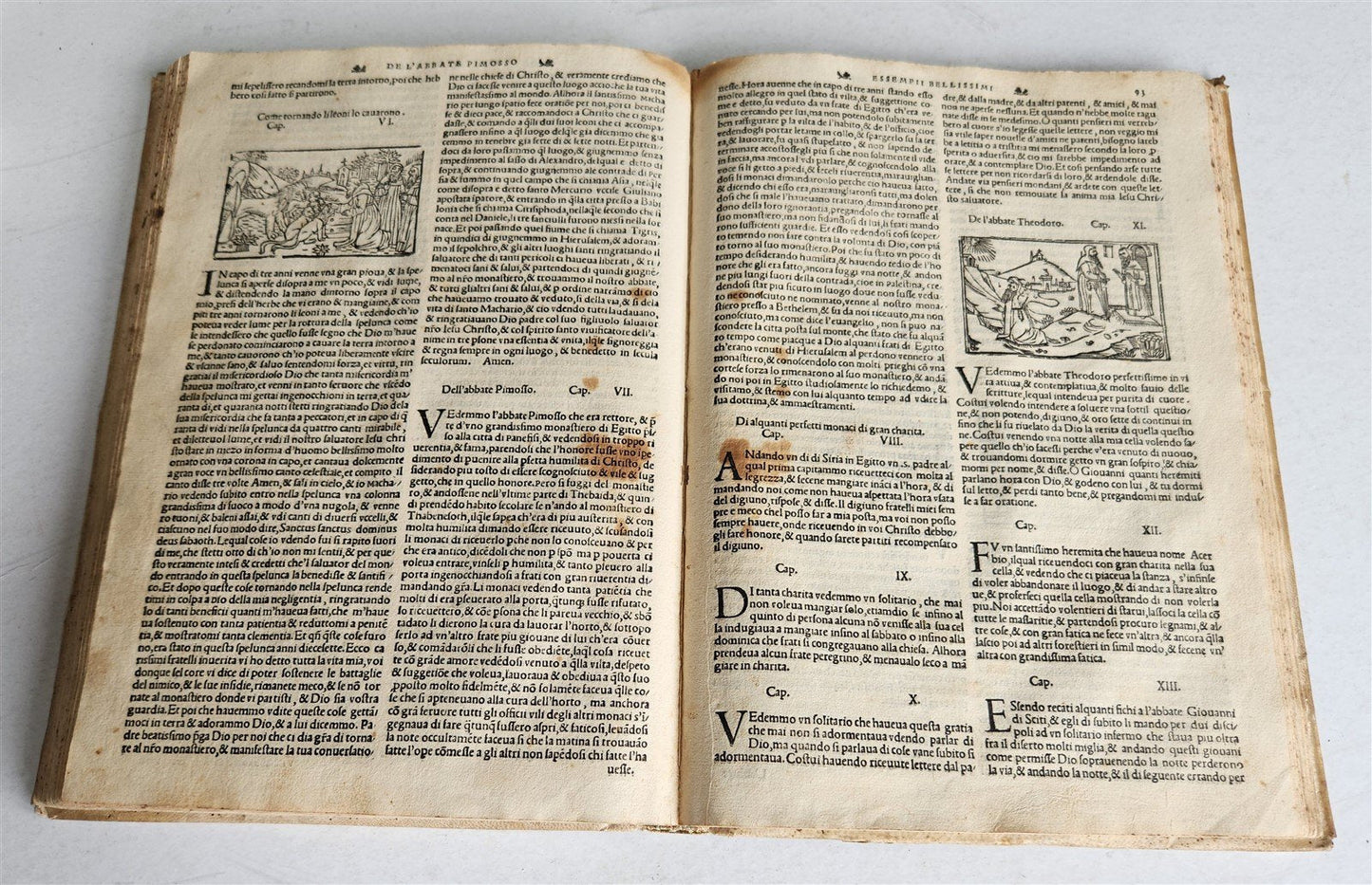 1557 LIVES of SAINTS ILLUSTRATED antique in ITALIAN scarce 16th CENTURY