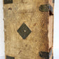 1736 SWISS LUTHER BIBLE antique PIGSKIN BOUND FOLIO w/ BRASS FITTINGS & CLASPS