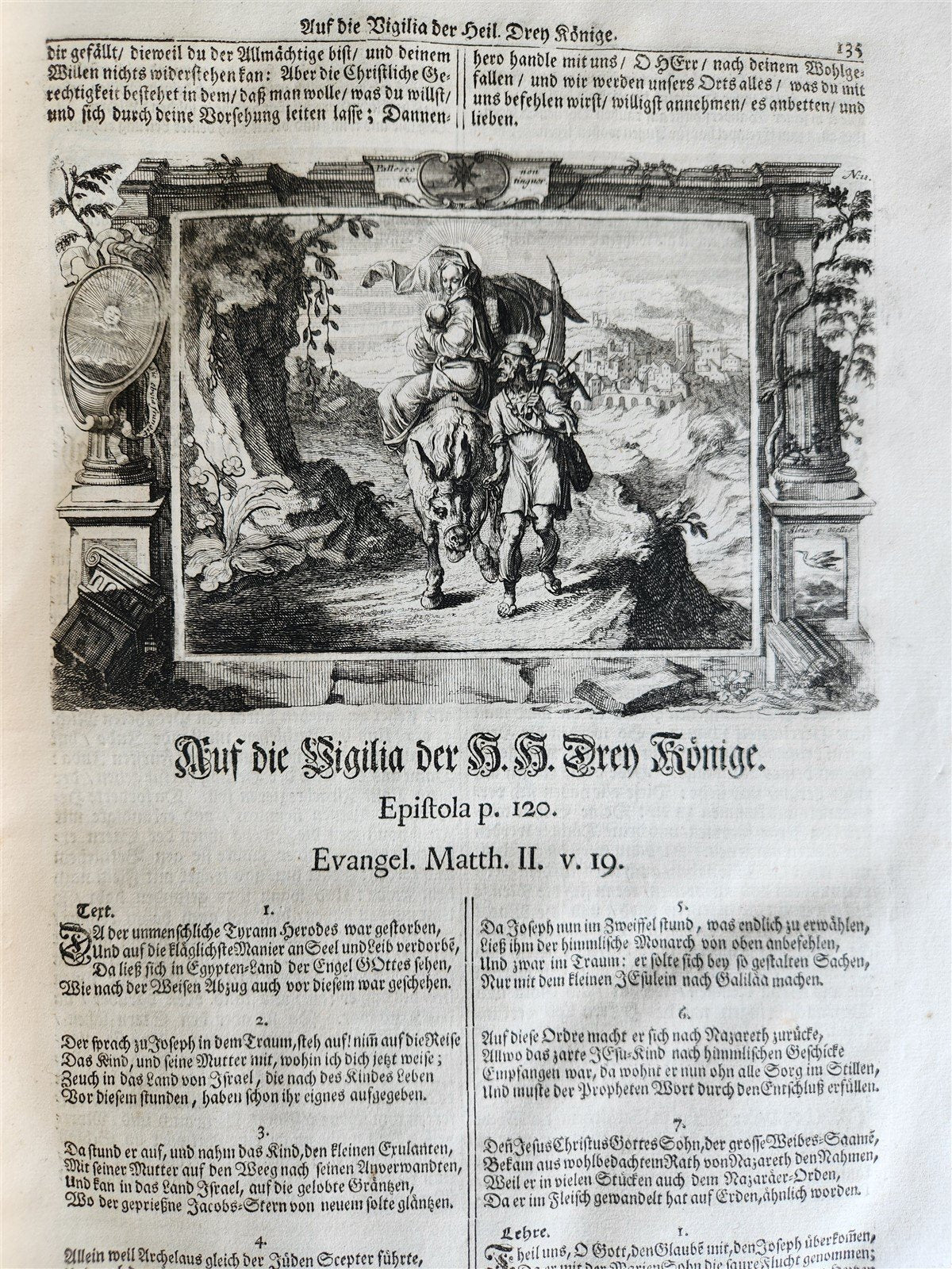 1733 ILLUSTRATED Christian Year Epistles & Gospels antique VELLUM FOLIO Prague