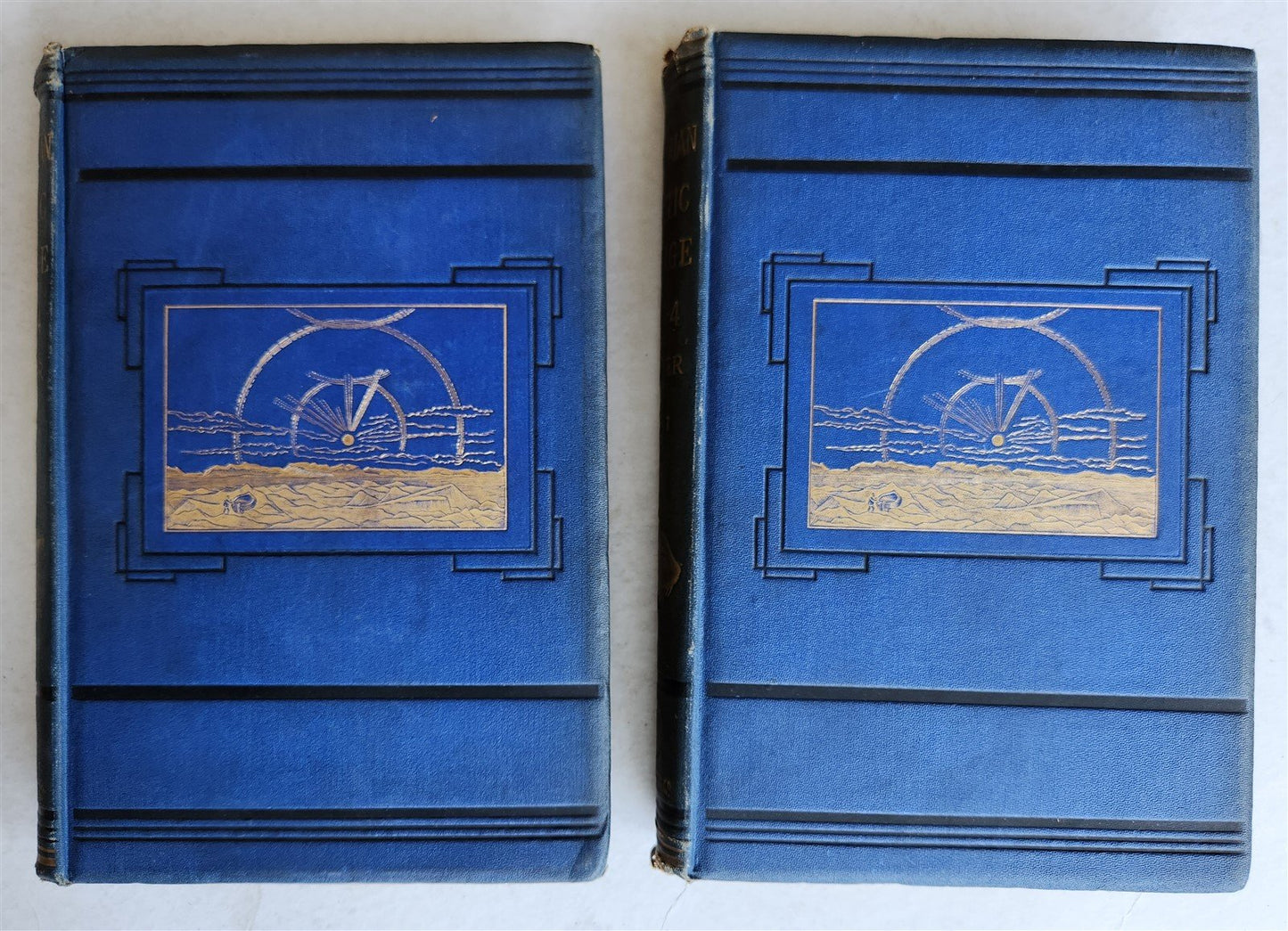 1876 NEW LANDS WITHIN ARCTIC CIRCLE 2 VOLS antique ILLUSTRATED Ship Tegetthoff