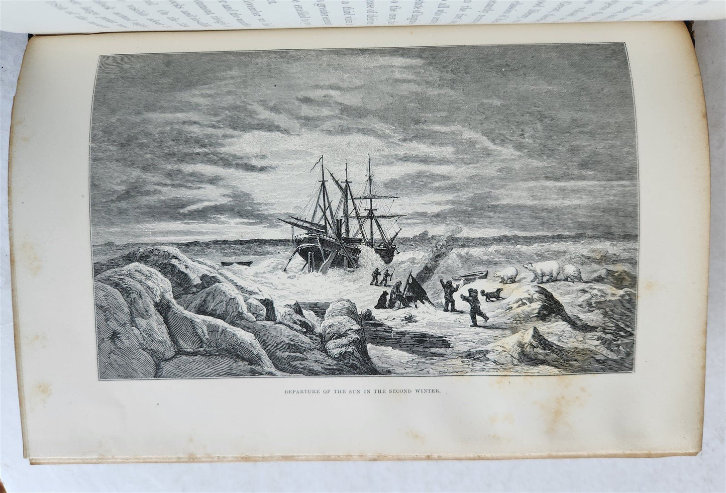 1876 NEW LANDS WITHIN ARCTIC CIRCLE 2 VOLS antique ILLUSTRATED Ship Tegetthoff