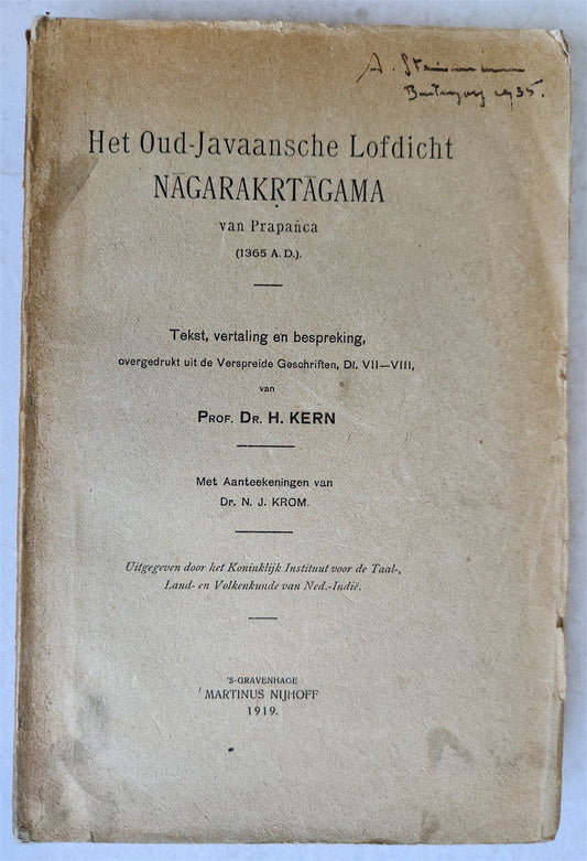 1919 OLD JAVANESE FAMILY HISTORY BOOK antique in GERMAN
