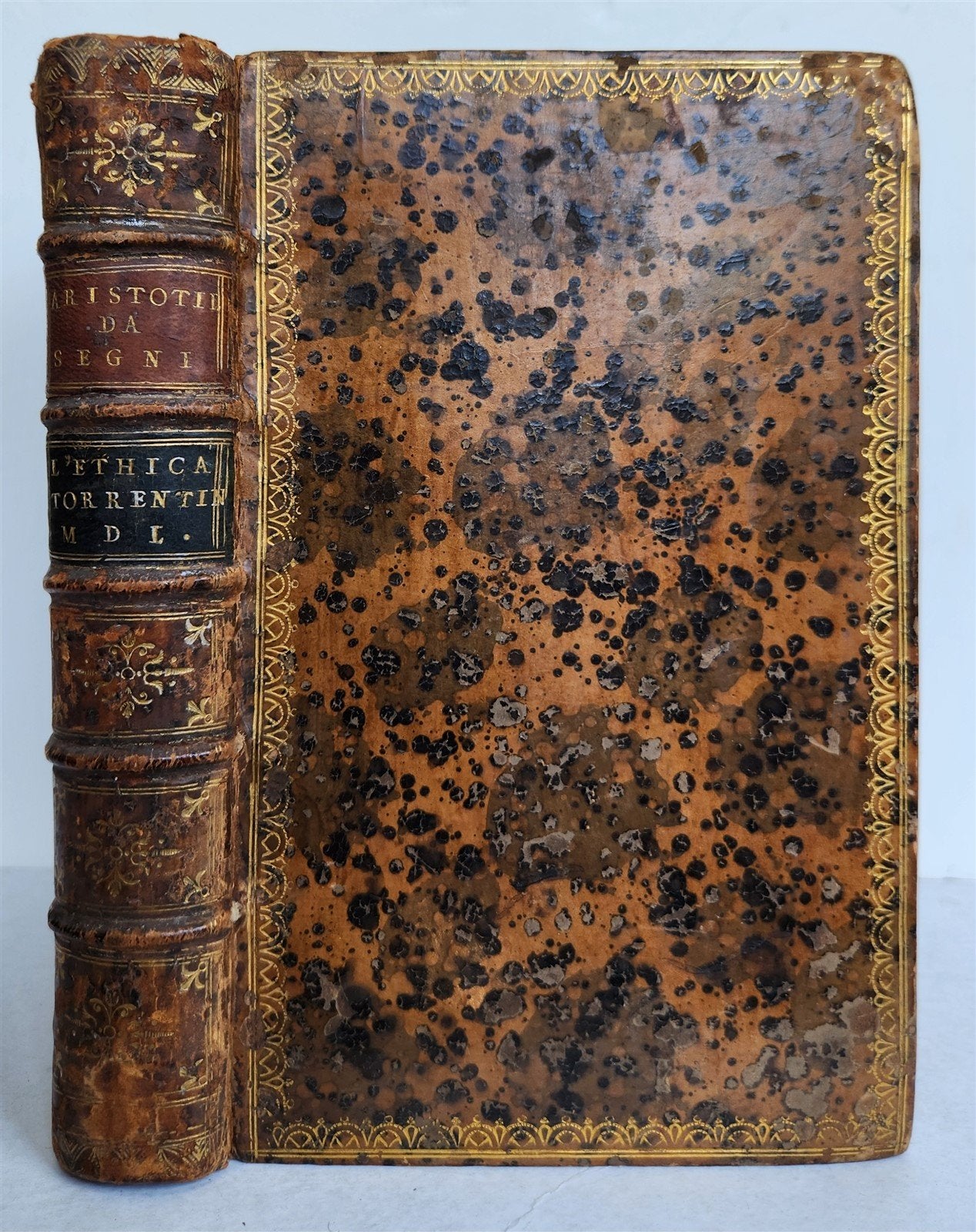 1550 ARISTOTLE L'ethica Tradotta in lingua vulgare antique ILLUSTRATED
