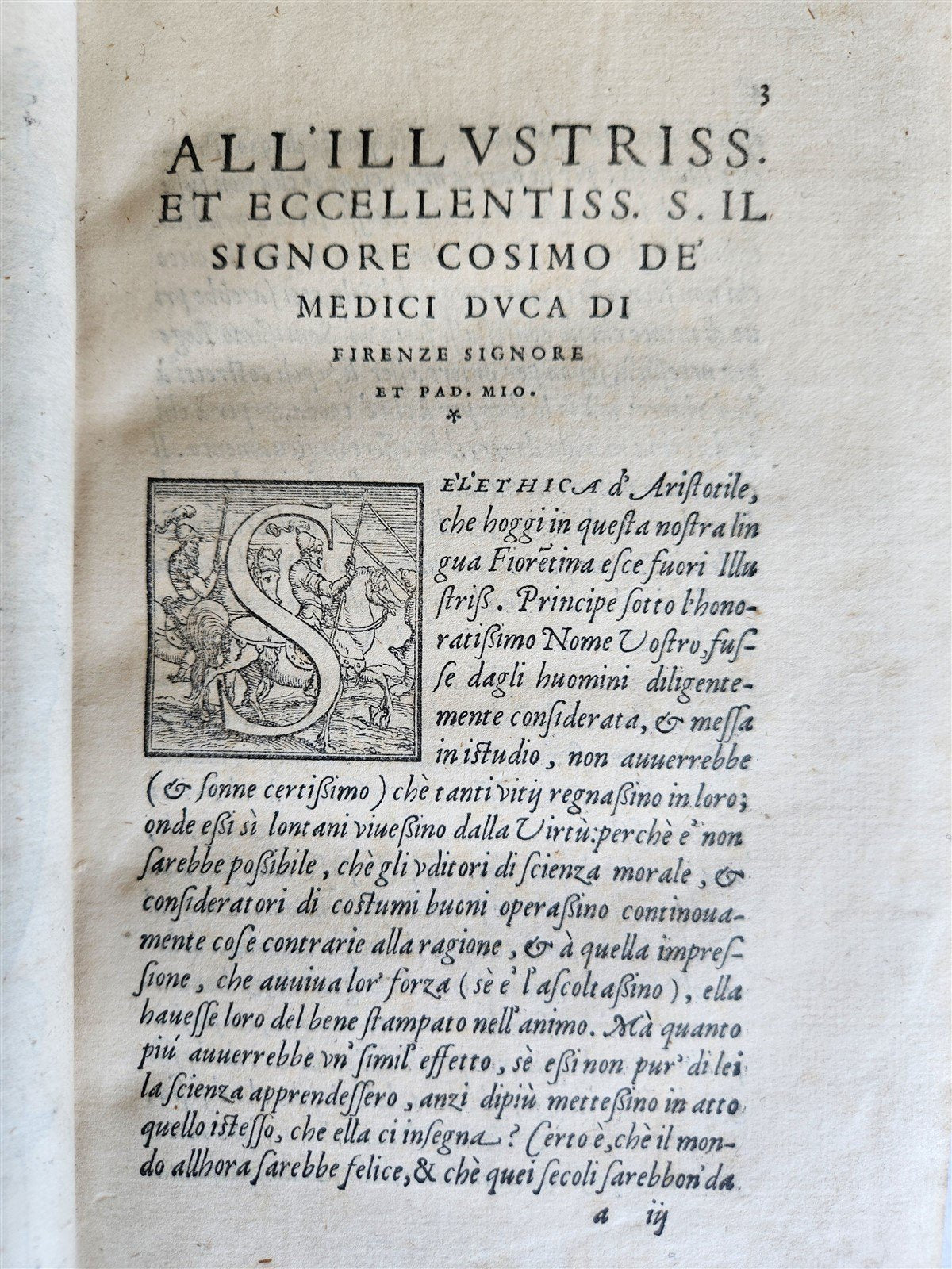 1550 ARISTOTLE L'ethica Tradotta in lingua vulgare antique ILLUSTRATED