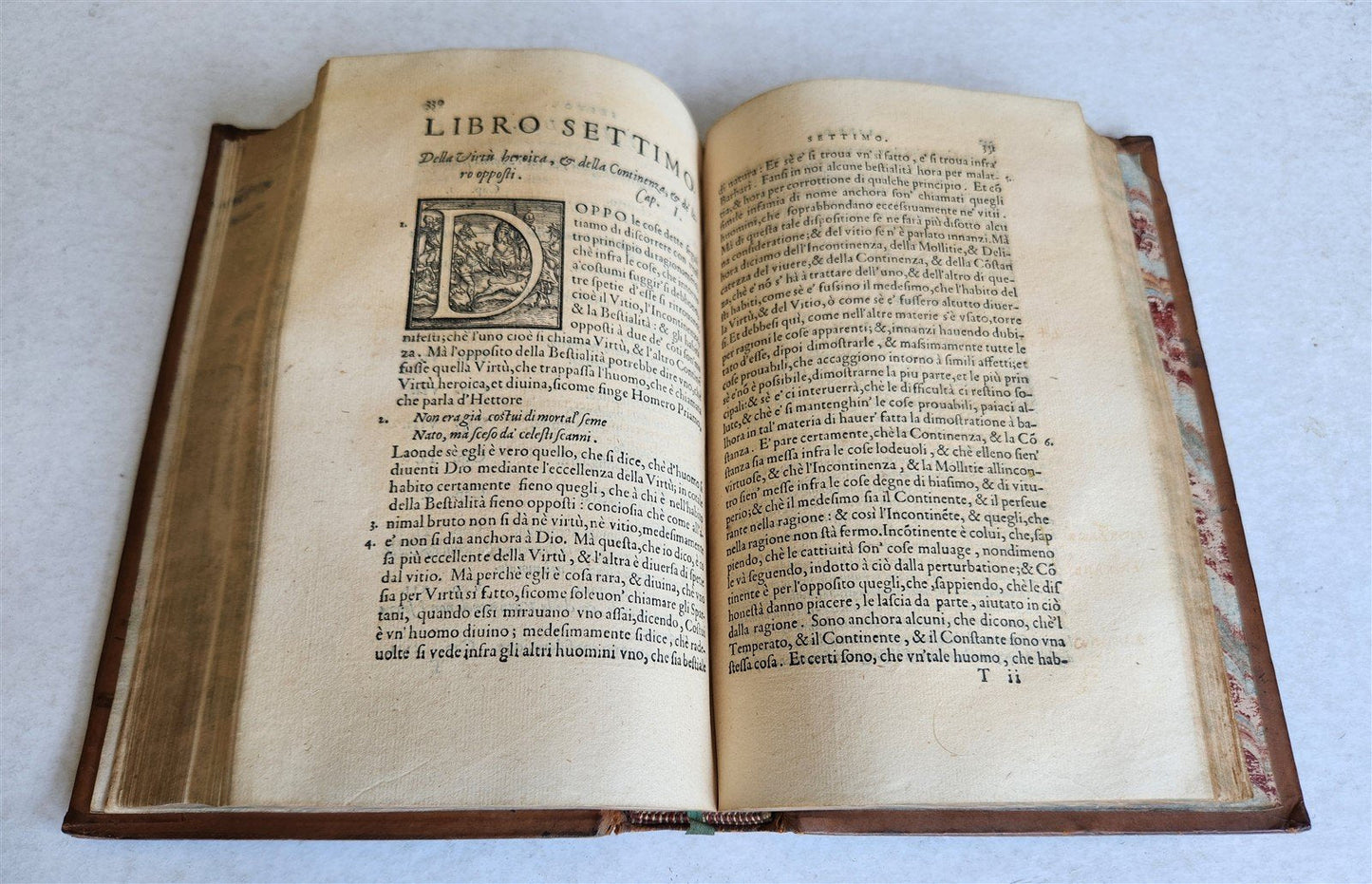 1550 ARISTOTLE L'ethica Tradotta in lingua vulgare antique ILLUSTRATED