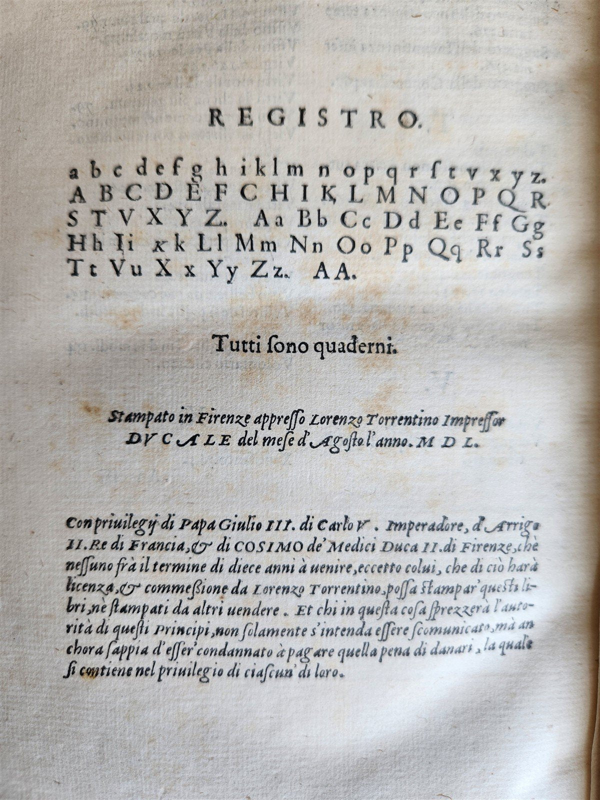 1550 ARISTOTLE L'ethica Tradotta in lingua vulgare antique ILLUSTRATED