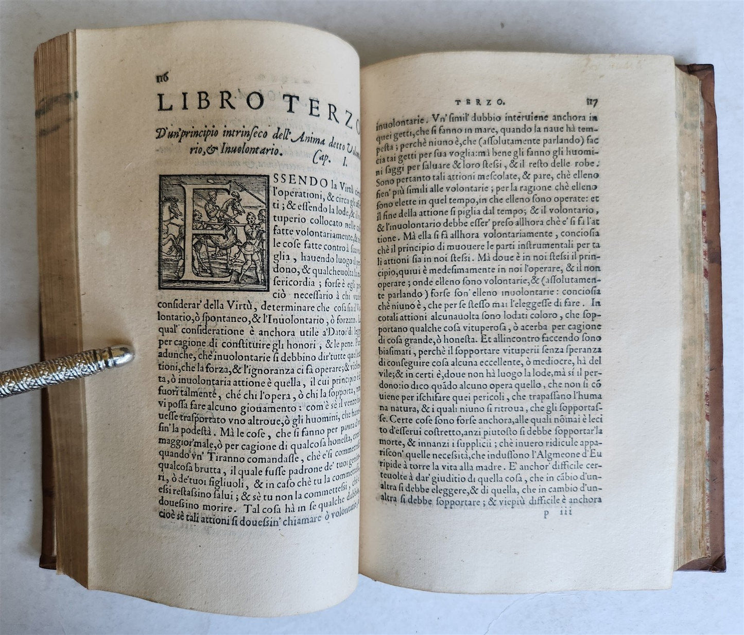 1550 ARISTOTLE L'ethica Tradotta in lingua vulgare antique ILLUSTRATED