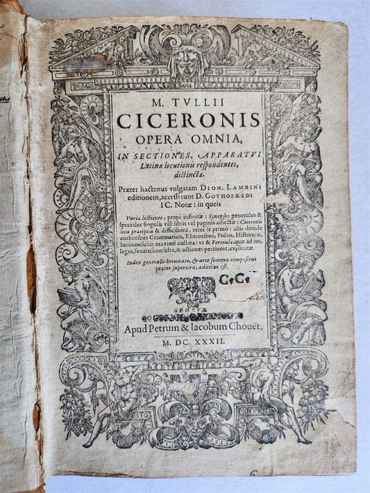 1632 CICERO OPERA OMNIA antique 17th CENTURY