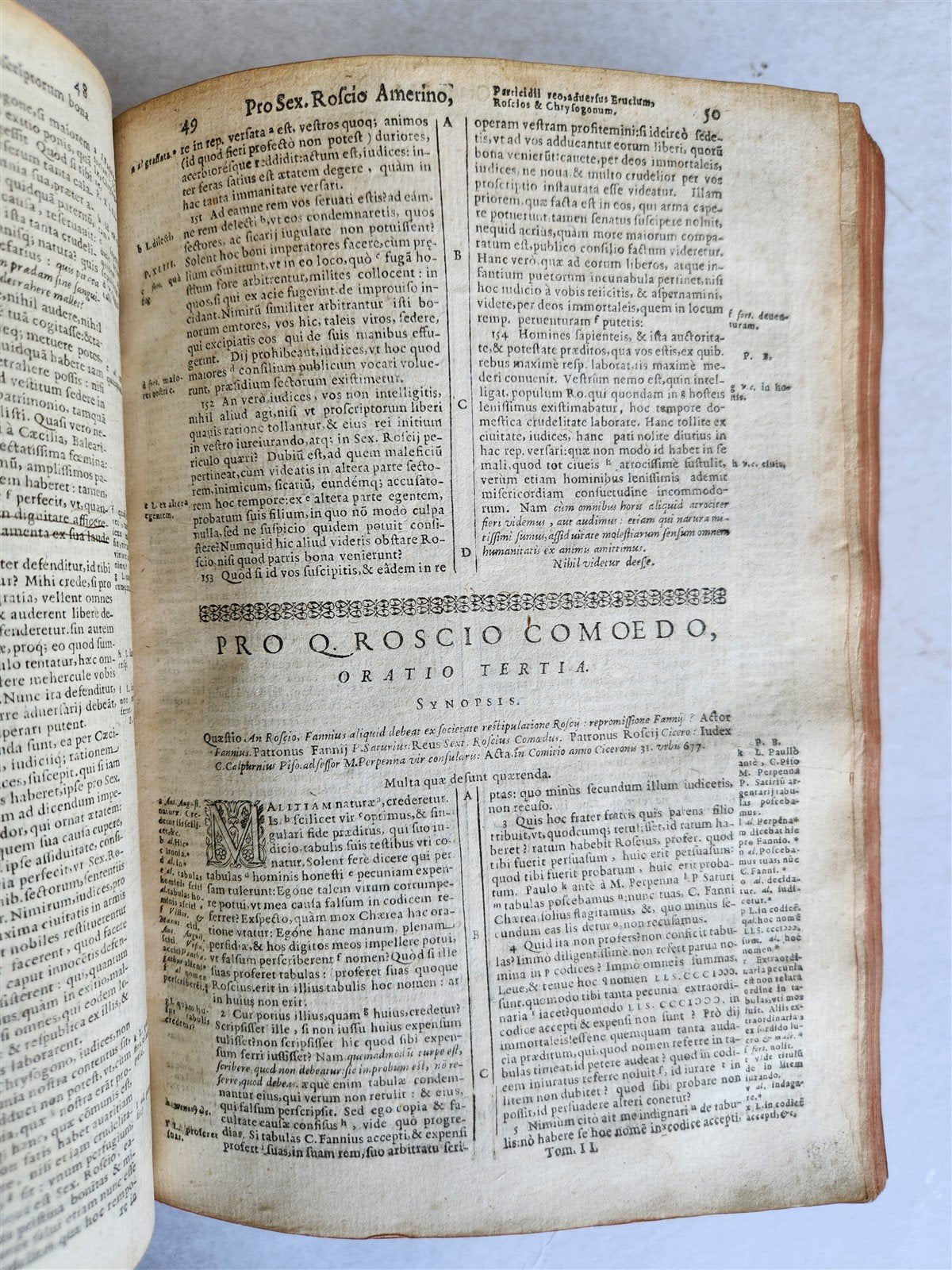 1632 CICERO OPERA OMNIA antique 17th CENTURY
