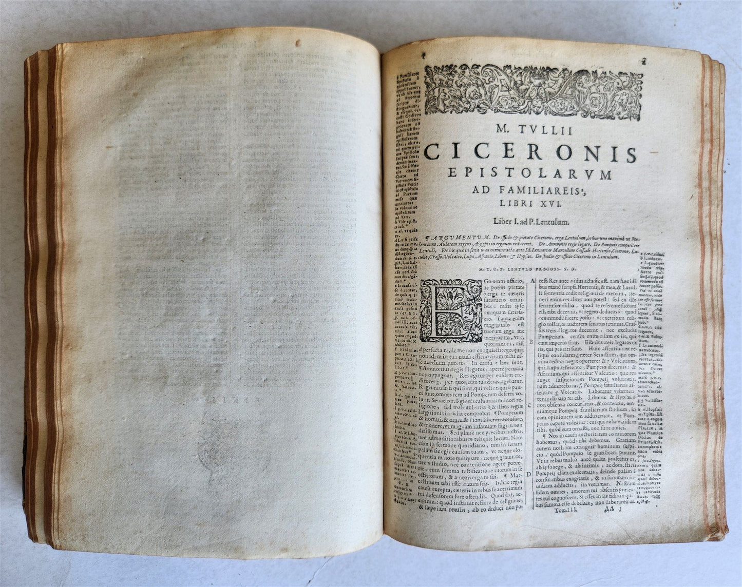 1632 CICERO OPERA OMNIA antique 17th CENTURY