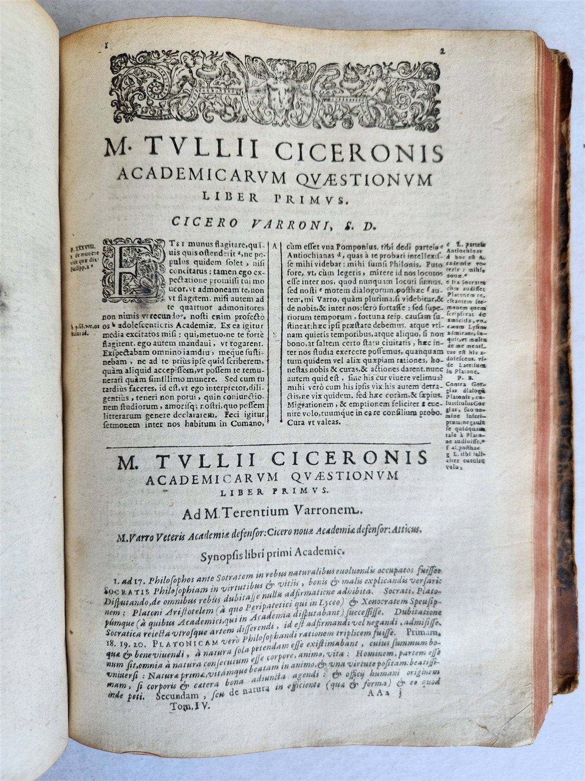 1632 CICERO OPERA OMNIA antique 17th CENTURY