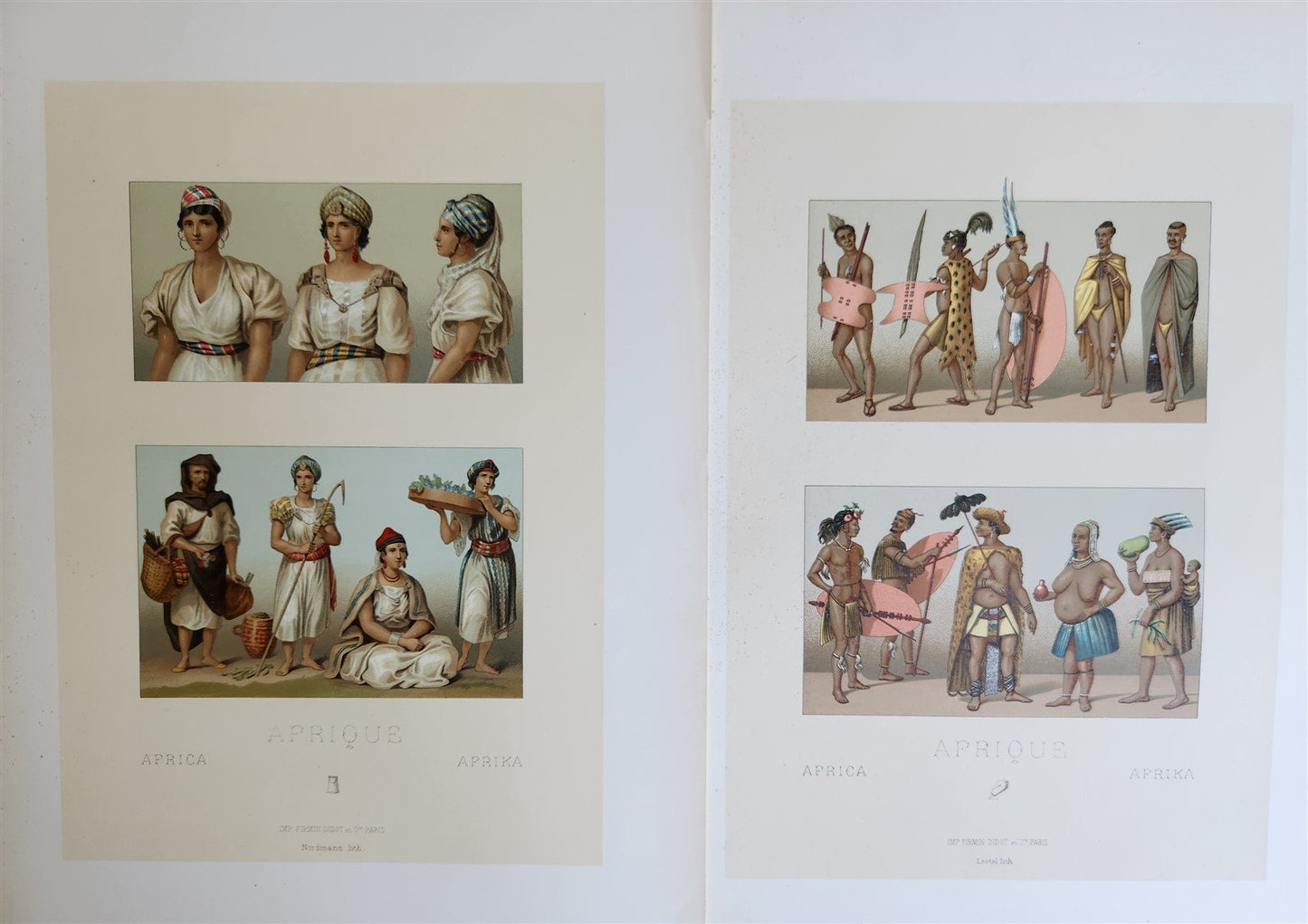 LE COSTUME by RACINET ILLUSTRATED AFRICA INDIA & TURKEY antique 24 PLATES