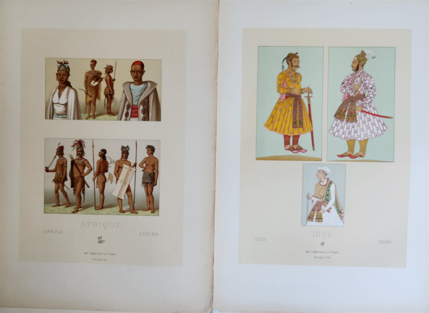 LE COSTUME by RACINET ILLUSTRATED AFRICA INDIA & TURKEY antique 24 PLATES