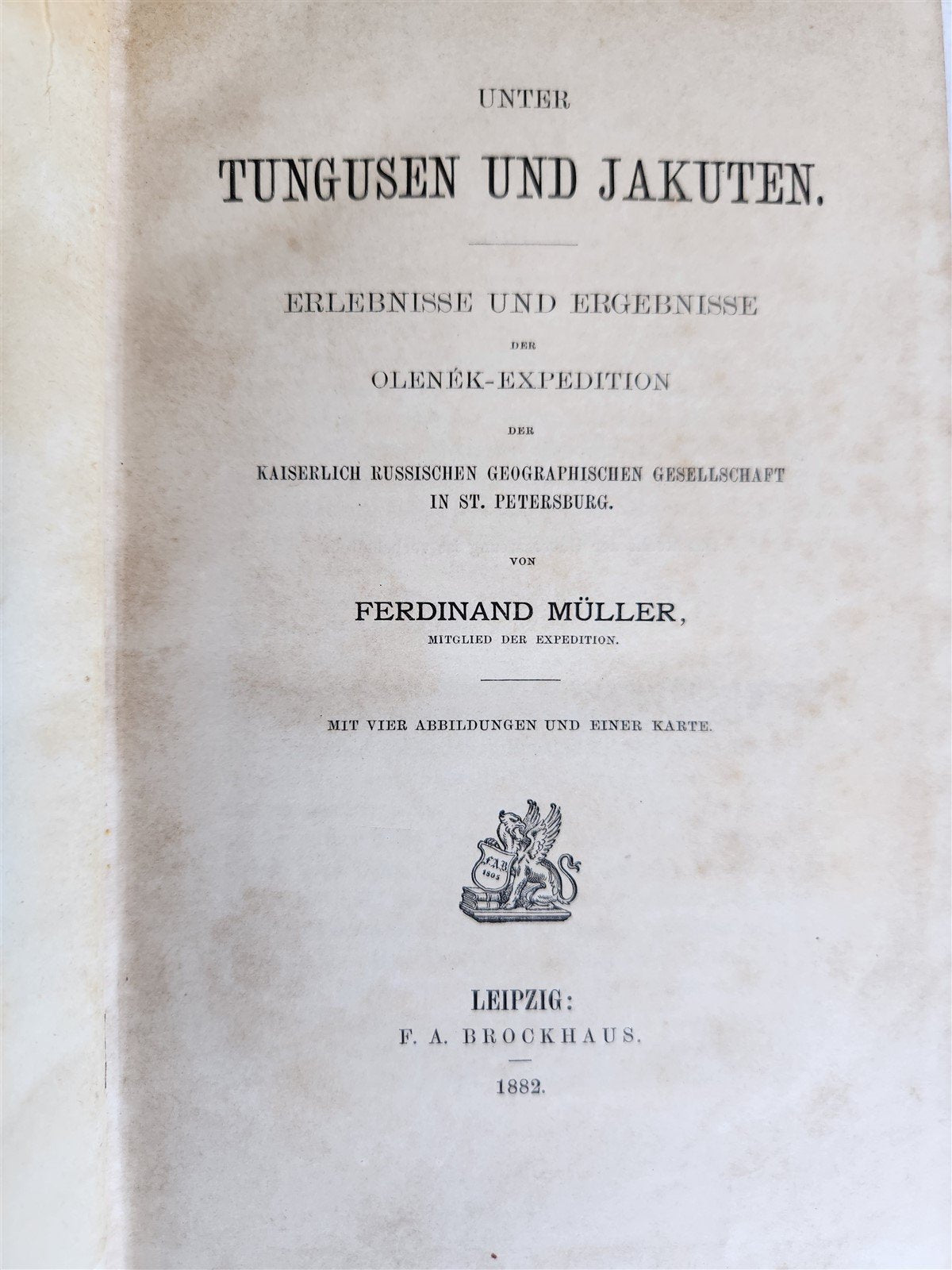 1882 IMPERIAL RUSSIAN EXPEDITION to TUNGUS & YAKUTS ILLUSTRATED Siberia antique