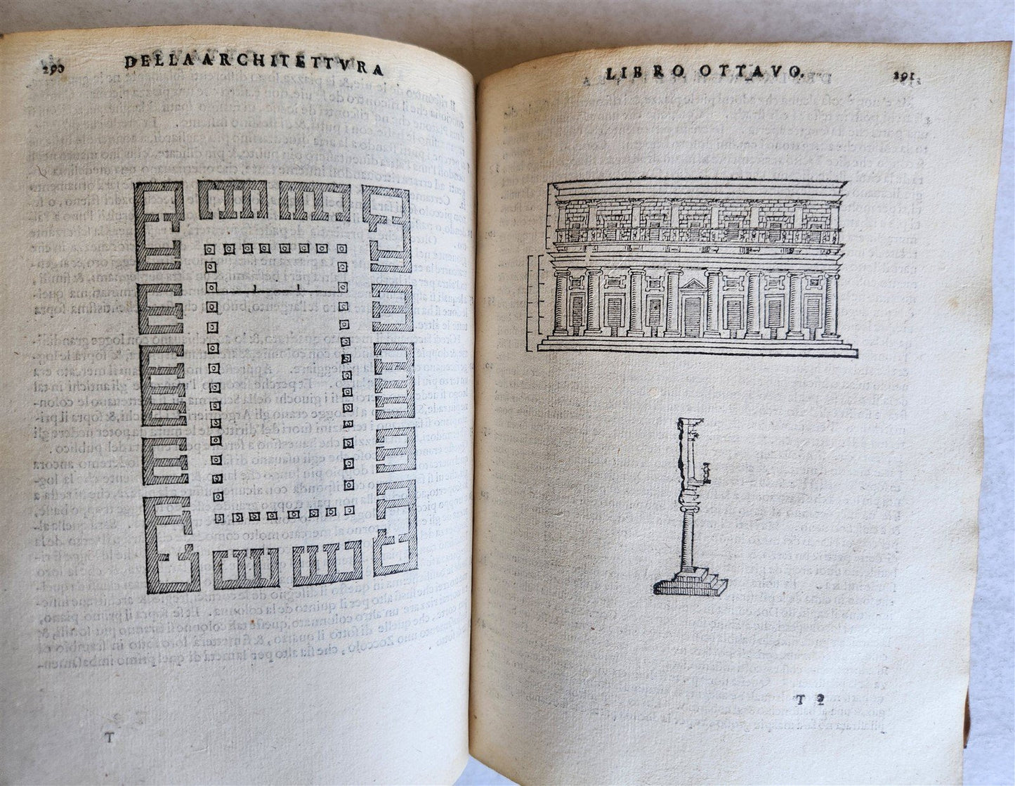 1565 L'Architettura Tradotta in lingua Fiorentina da Bartoli antique ILLUSTRATED