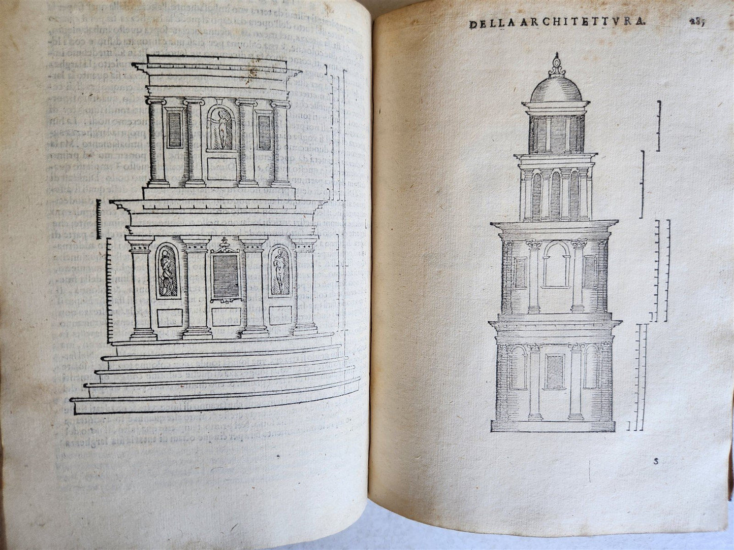 1565 L'Architettura Tradotta in lingua Fiorentina da Bartoli antique ILLUSTRATED