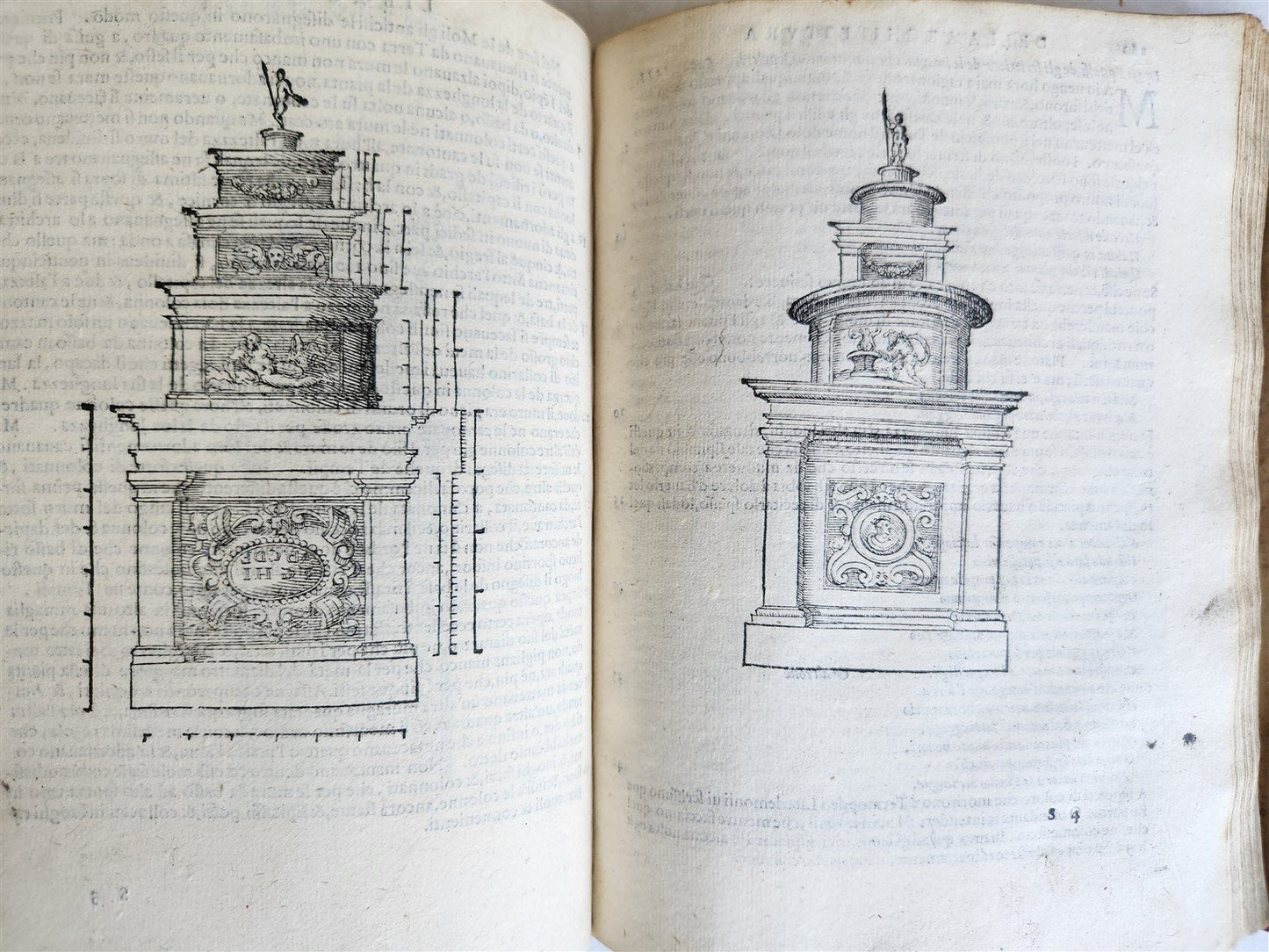 1565 L'Architettura Tradotta in lingua Fiorentina da Bartoli antique ILLUSTRATED