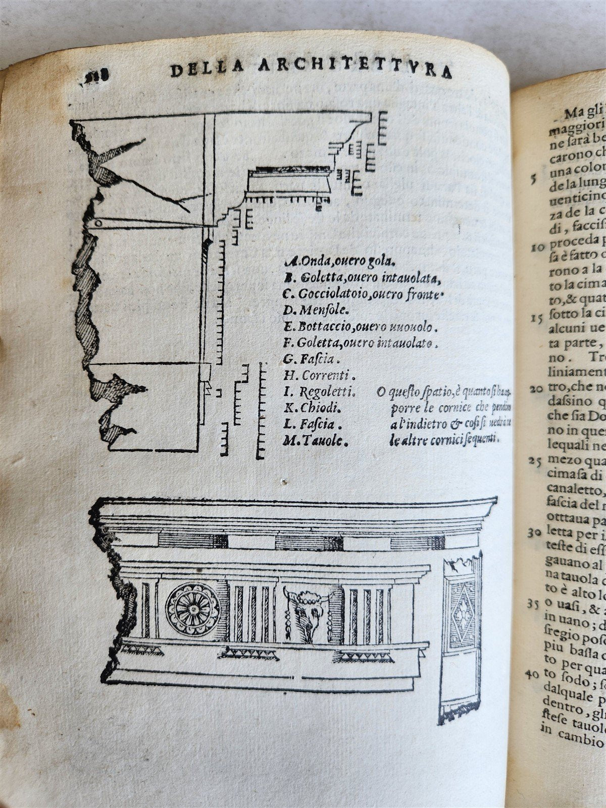 1565 L'Architettura Tradotta in lingua Fiorentina da Bartoli antique ILLUSTRATED