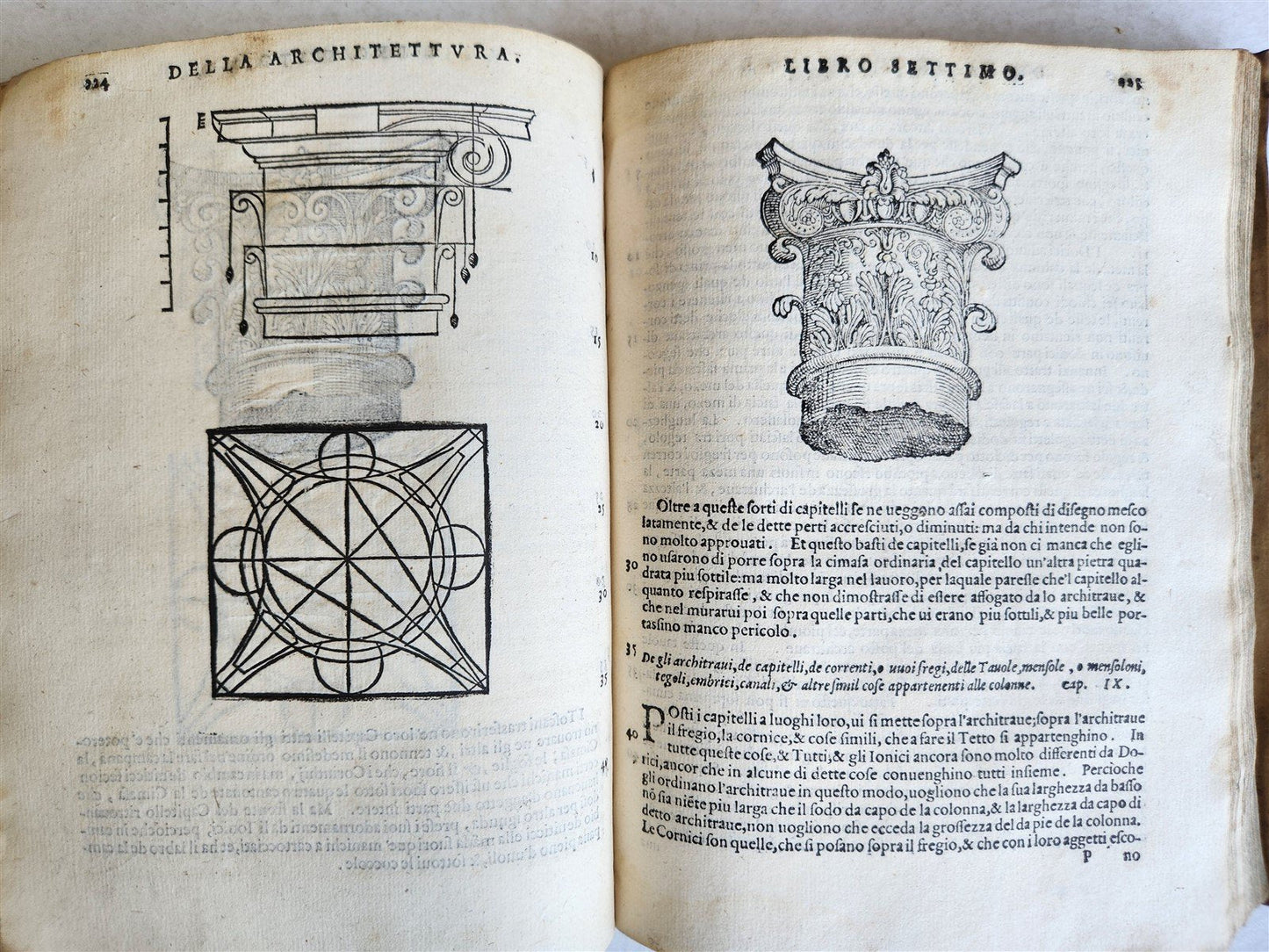1565 L'Architettura Tradotta in lingua Fiorentina da Bartoli antique ILLUSTRATED