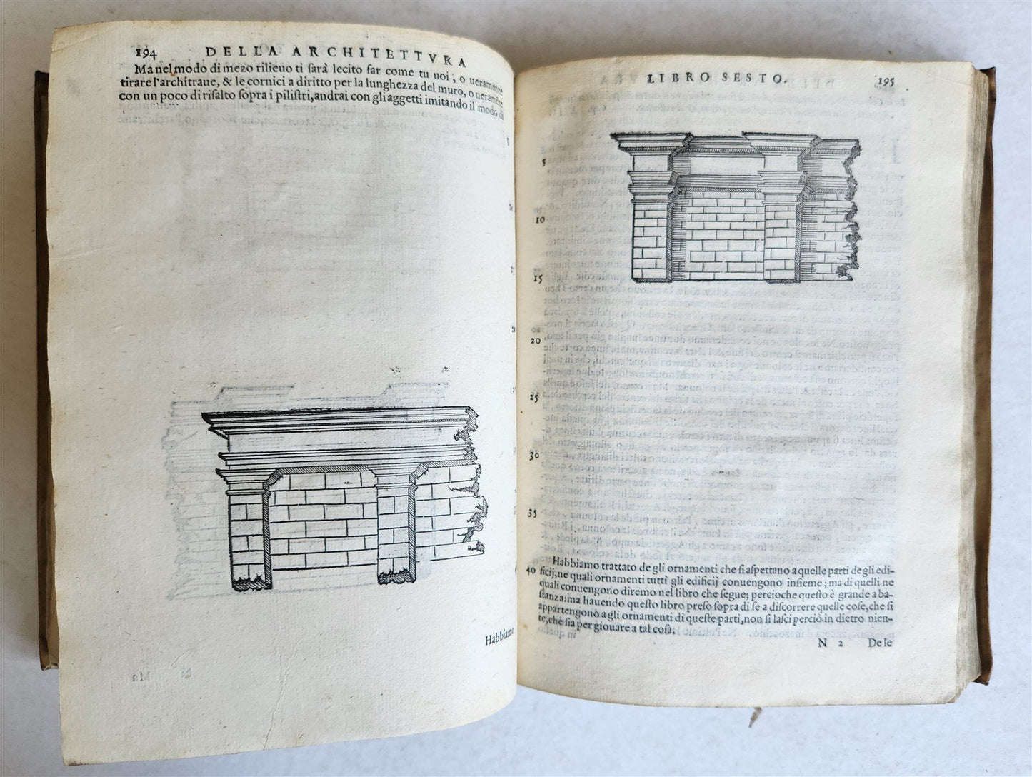 1565 L'Architettura Tradotta in lingua Fiorentina da Bartoli antique ILLUSTRATED