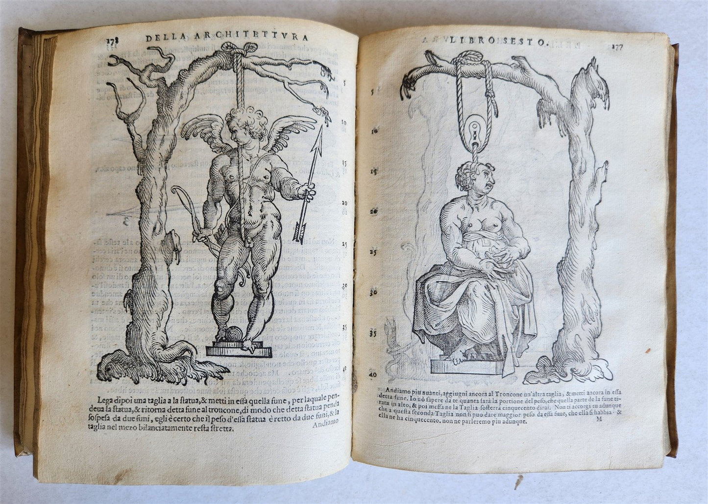 1565 L'Architettura Tradotta in lingua Fiorentina da Bartoli antique ILLUSTRATED