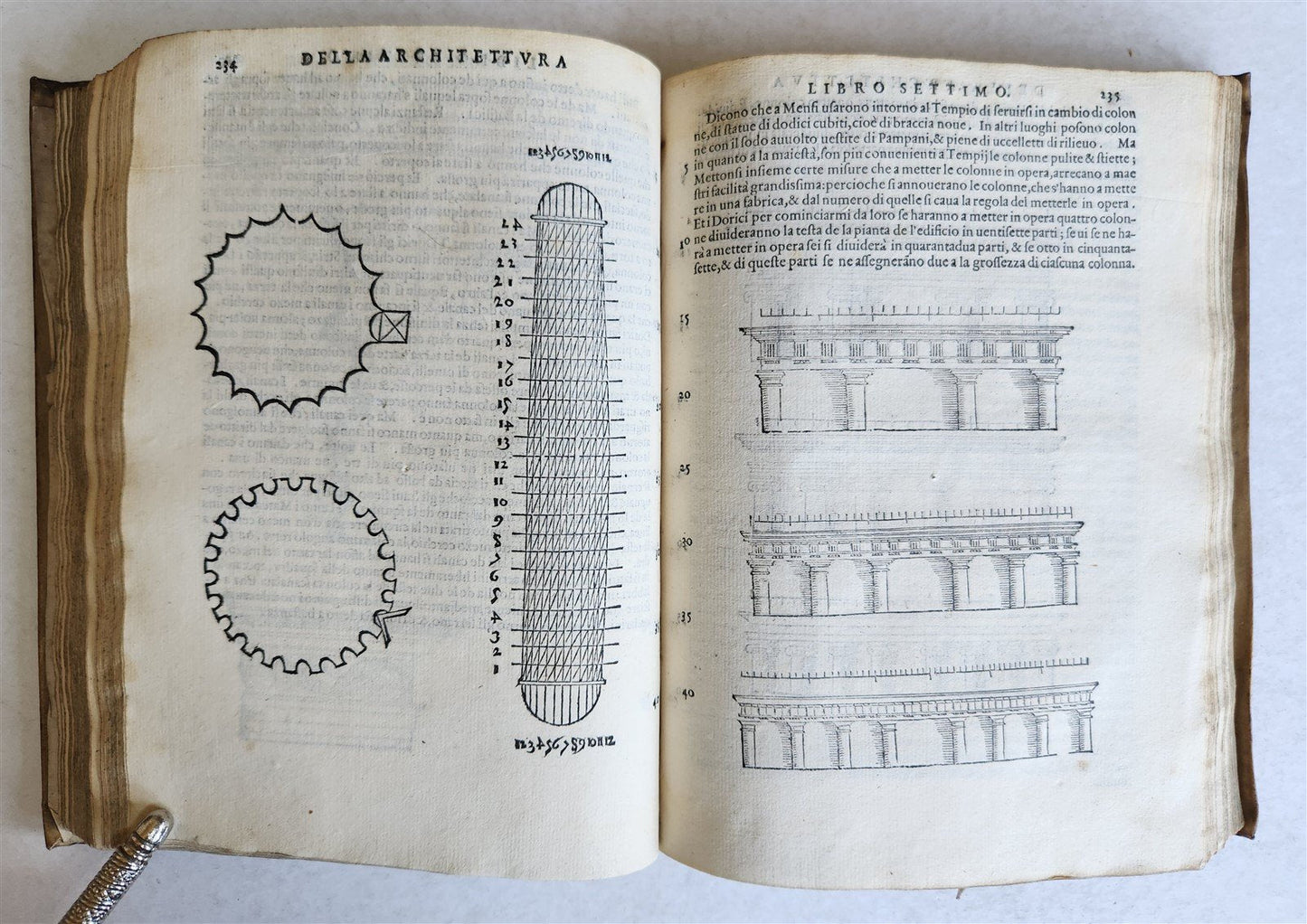 1565 L'Architettura Tradotta in lingua Fiorentina da Bartoli antique ILLUSTRATED