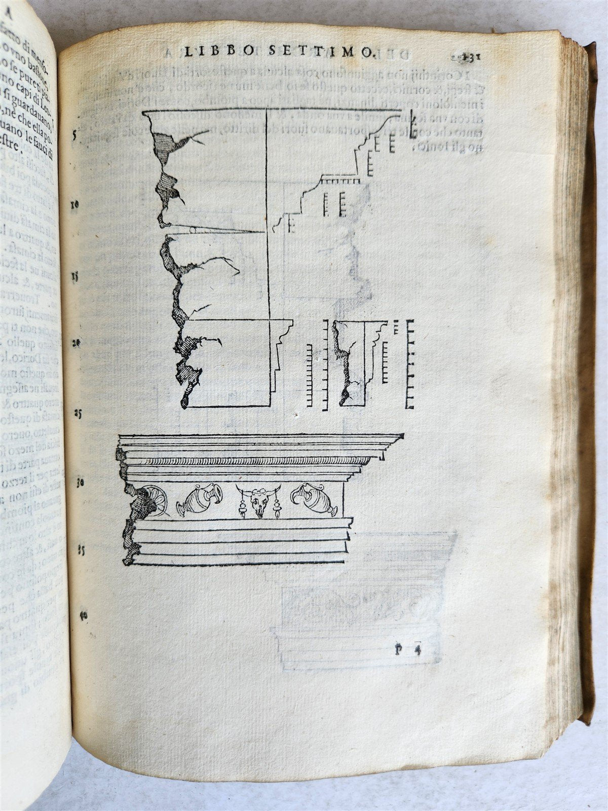 1565 L'Architettura Tradotta in lingua Fiorentina da Bartoli antique ILLUSTRATED