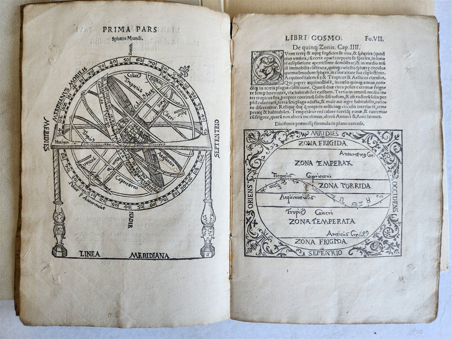 1540 COSMOGRAPHIA by APIANUS antique ILLUSTRATED 5 VOLVELLES WOODCUTS astronomy
