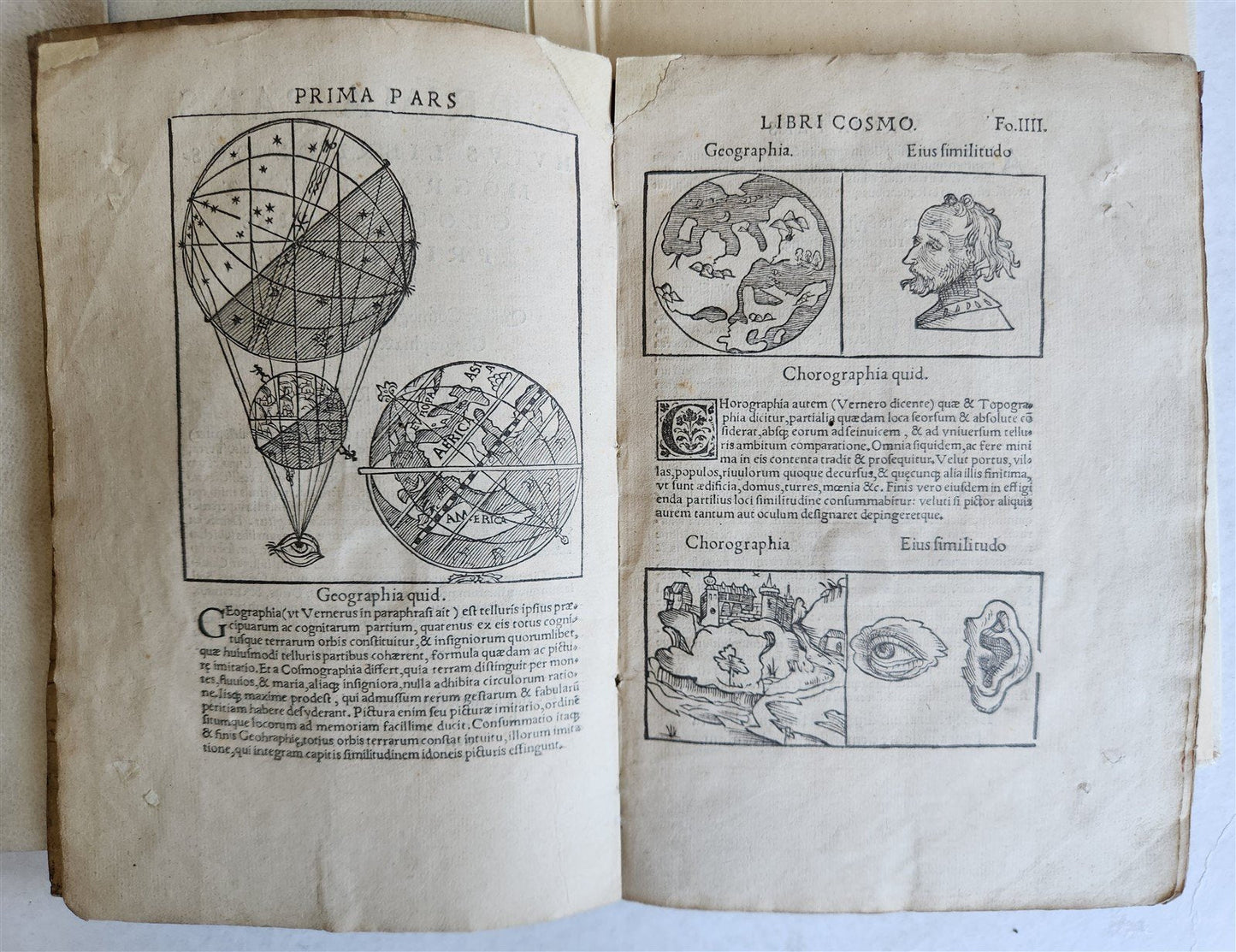 1540 COSMOGRAPHIA by APIANUS antique ILLUSTRATED 5 VOLVELLES WOODCUTS astronomy