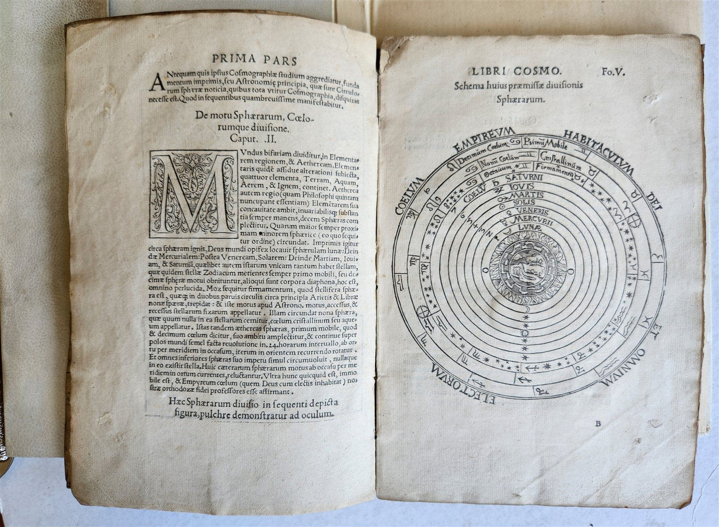 1540 COSMOGRAPHIA by APIANUS antique ILLUSTRATED 5 VOLVELLES WOODCUTS astronomy