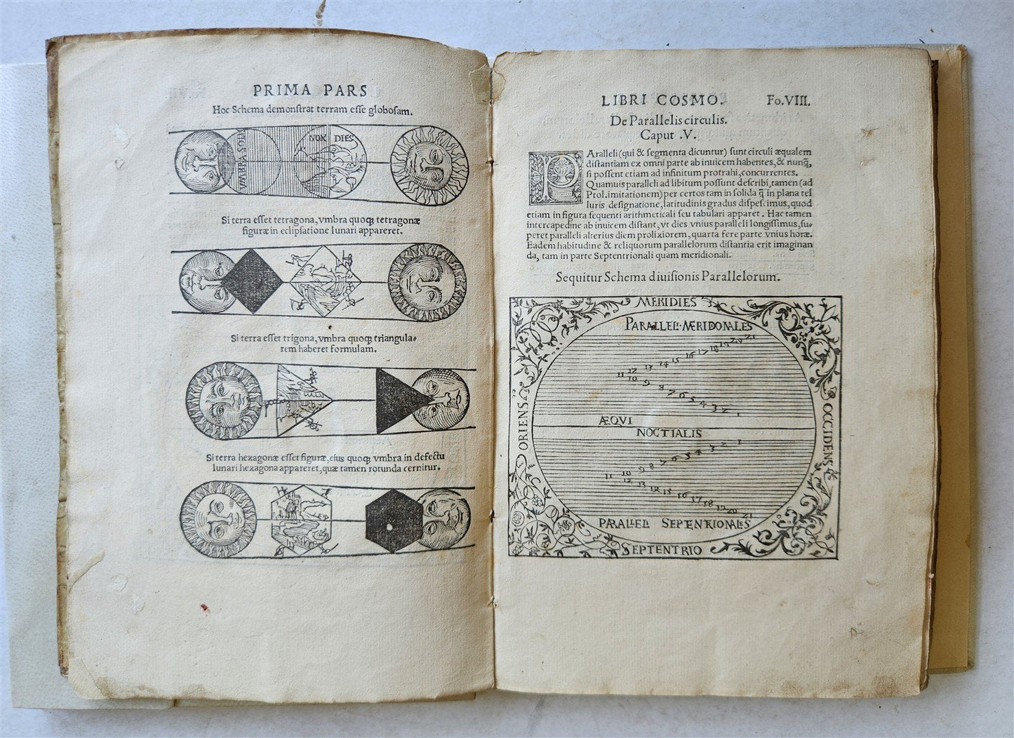 1540 COSMOGRAPHIA by APIANUS antique ILLUSTRATED 5 VOLVELLES WOODCUTS astronomy