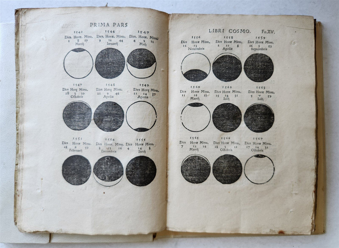 1540 COSMOGRAPHIA by APIANUS antique ILLUSTRATED 5 VOLVELLES WOODCUTS astronomy