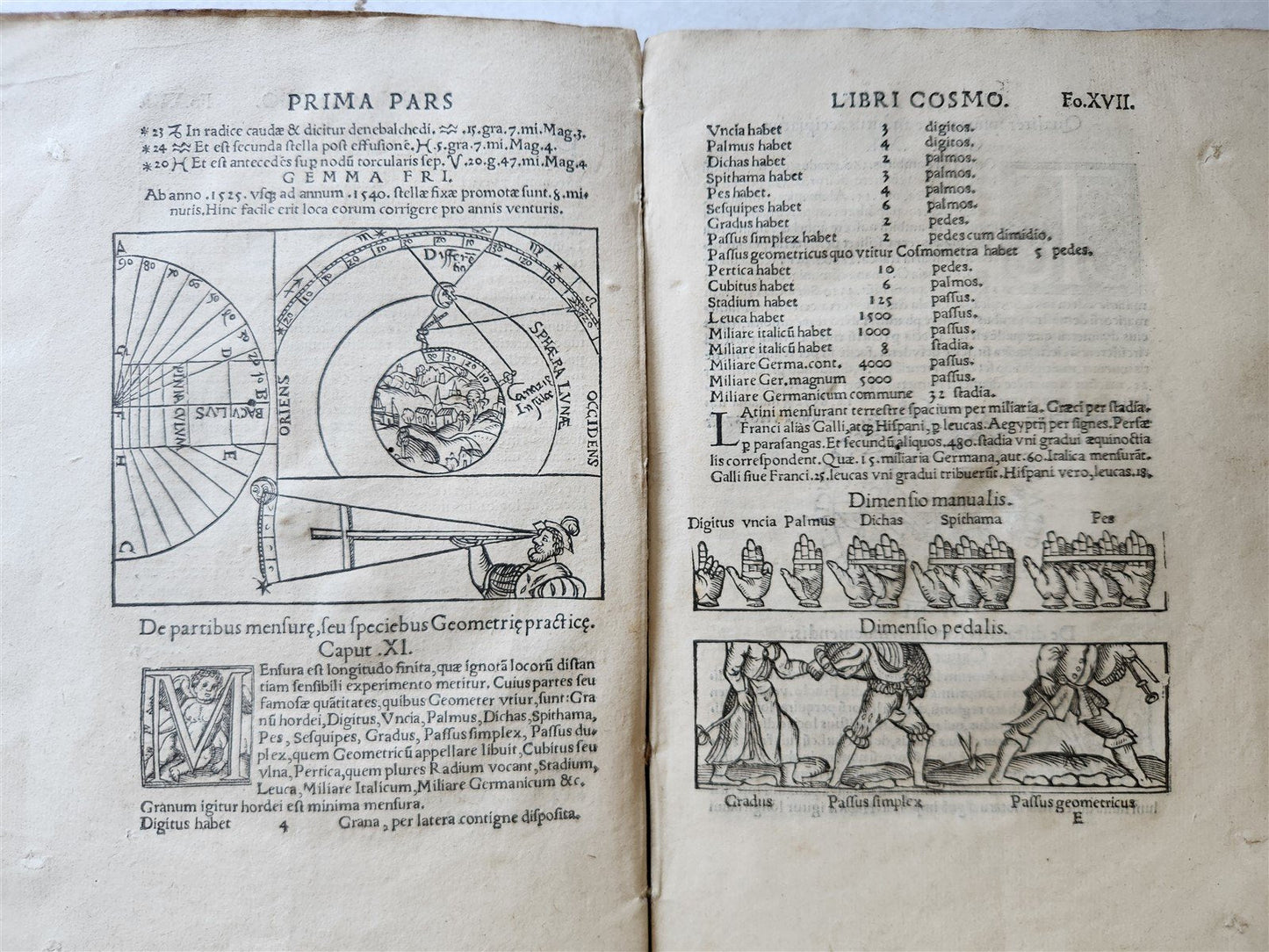 1540 COSMOGRAPHIA by APIANUS antique ILLUSTRATED 5 VOLVELLES WOODCUTS astronomy