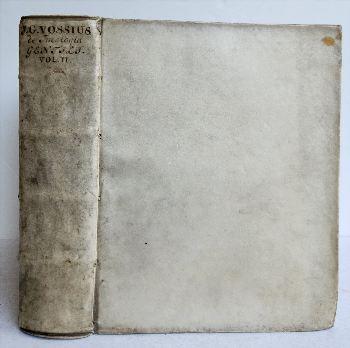 1641-1675 IDOLOLATRIAE by VOSSIUS antique 2 VELLUM BOUND VOLUMES Blaeu Press