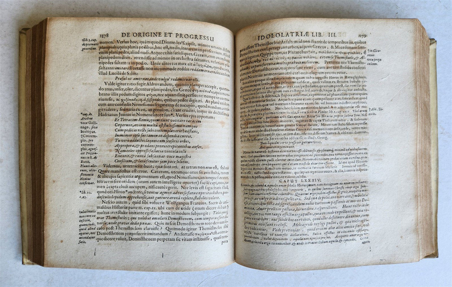 1641-1675 IDOLOLATRIAE by VOSSIUS antique 2 VELLUM BOUND VOLUMES Blaeu Press