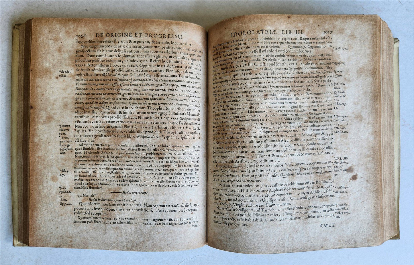 1641-1675 IDOLOLATRIAE by VOSSIUS antique 2 VELLUM BOUND VOLUMES Blaeu Press