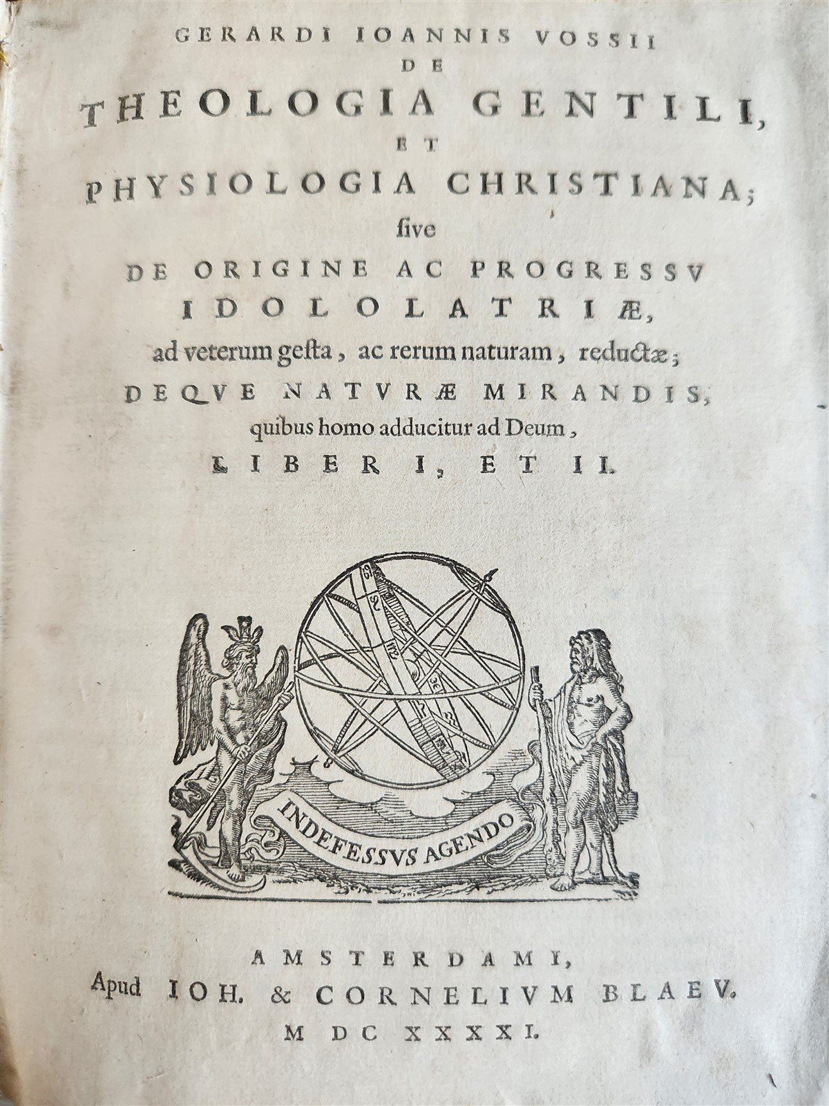 1641-1675 IDOLOLATRIAE by VOSSIUS antique 2 VELLUM BOUND VOLUMES Blaeu Press