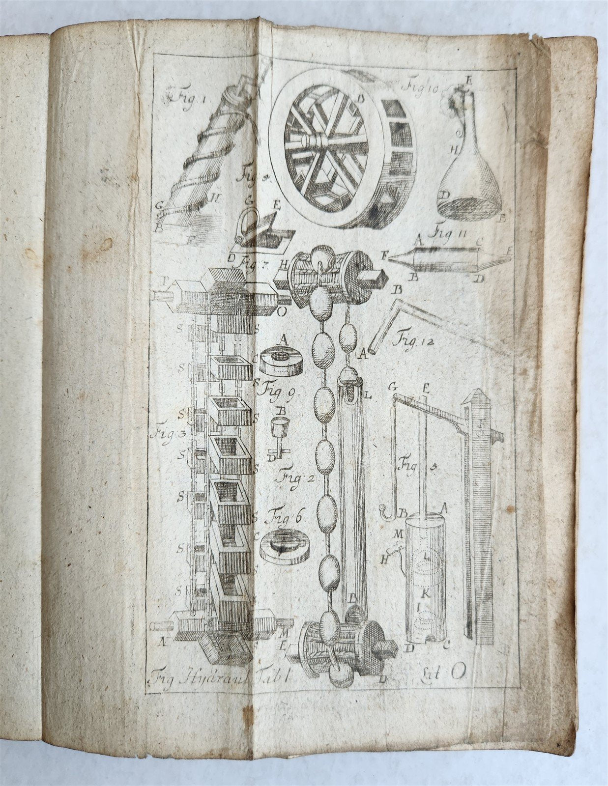 1752 PRINCIPLES of ALL MATHEMATICAL SCIENCES antique ILLUSTRATED w/ 44 PLATES